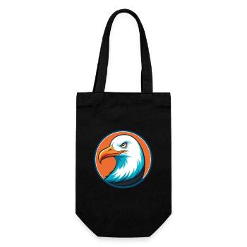 Seagull Cute Funny Kawaii Cartoon Animal Pet Logo - Gift Bag for Bottles - black - Front