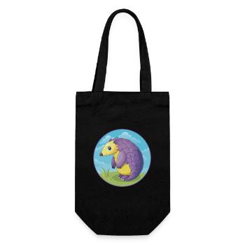Pangolin Cute Kawaii Cartoon Clipart Animal Pet - Gift Bag for Bottles - black - Front