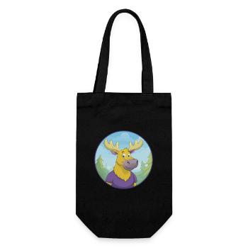 orignal mignon kawaii dessin animé clipart animal de compagnie - Sac à bouteille - noir - Devant
