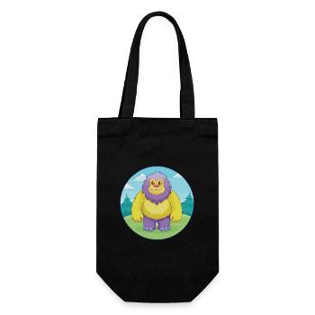 Yeti Cute Kawaii Cartoon Clipart Animal Pet - Gift Bag for Bottles - black - Front