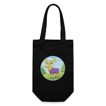 Elk Cute Kawaii Cartoon Clipart Animal Pet - Gift Bag for Bottles - black - Front