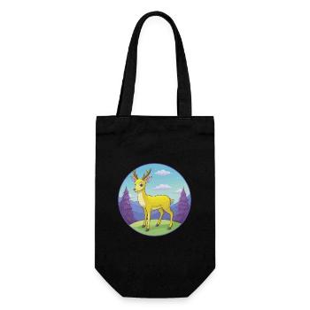 Deer Cute Kawaii Cartoon Clipart Animal Pet - Gift Bag for Bottles - black - Front