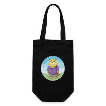 Gopher Cute Kawaii Cartoon Clipart Animal Pet - Gift Bag for Bottles - black - Front