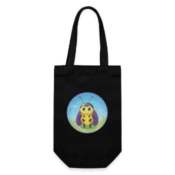 Ladybug Cute Kawaii Cartoon Clipart Animal Pet - Gift Bag for Bottles - black - Front