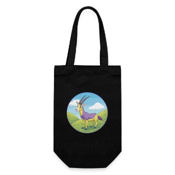 Oryx mignon kawaii dessin animé Clipart animal de compagnie - Sac à bouteille - noir - Devant