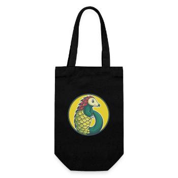 Pangolin Cute Kawaii Cartoon Clipart Pet Animal - Gift Bag for Bottles - black - Front