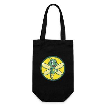 libellule mignon kawaii dessin animé clipart animal de compagnie - Sac à bouteille - noir - Devant