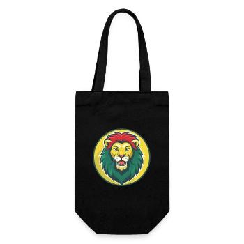Lion Cute Kawaii Cartoon Clipart Pet Animal - Gift Bag for Bottles - black - Front