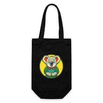 Koala Niedliche Kawaii Cartoon Clipart Haustier Tier - Geschenkbeutel für Flaschen - Schwarz - Vorne
