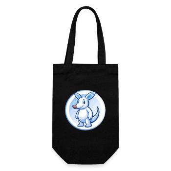 Aardvark Blue Kawaii Cartoon Character Clipart Pet - Gift Bag for Bottles - black - Front