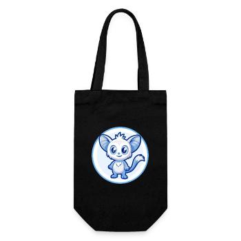 Aye Aye Blau Kawaii Cartoon Figur Clipart Haustier - Geschenkbeutel für Flaschen - Schwarz - Vorne