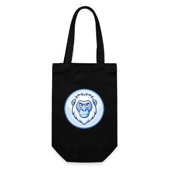 Babouin Bleu Kawaii Dessin Animé Personnage Clipart Animal de compagnie - Sac à bouteille - noir - Devant