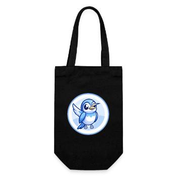 Bienenfresser Blau Kawaii Cartoon Figur Clipart - Geschenkbeutel für Flaschen - Schwarz - Vorne