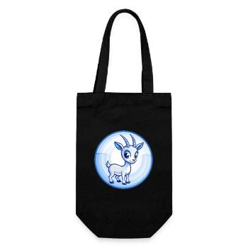 Antilope Blau Kawaii Cartoon Charakter Clipart Haustier - Geschenkbeutel für Flaschen - Schwarz - Vorne