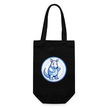 Gürteltier Blau Kawaii Cartoon Figur Clipart - Geschenkbeutel für Flaschen - Schwarz - Vorne