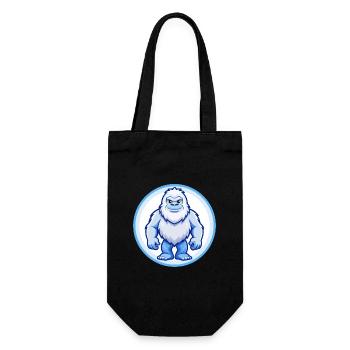 BigFoot Blau Kawaii Cartoon Figur Clipart Haustier - Geschenkbeutel für Flaschen - Schwarz - Vorne