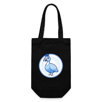 pintade bleu kawaii dessin animé personnage clipart - Sac à bouteille - noir - Devant