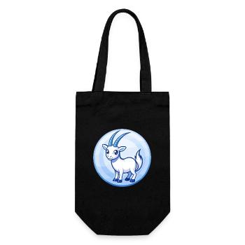 Oryx bleu kawaii dessin animé personnage clipart animal de compagnie - Sac à bouteille - noir - Devant