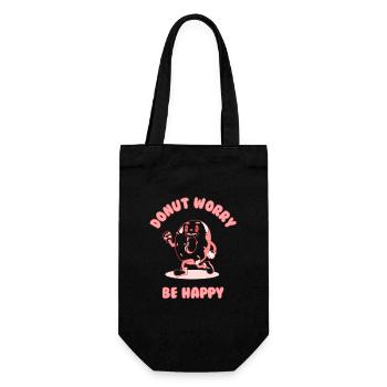 Doughnut - Gift Bag for Bottles - black - Front