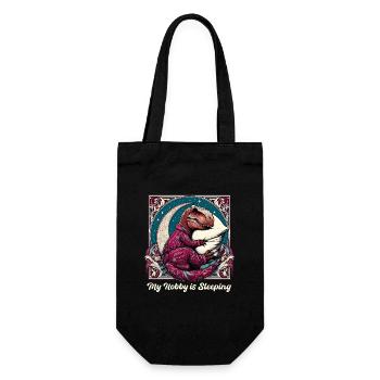 T-Rex Sleeping Hobby Cadeau - Sac à bouteille - noir - Devant