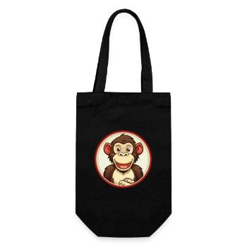Bonobo Colorful Kawaii Cartoon Character Clipart - Gift Bag for Bottles - black - Front