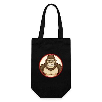 Gorille coloré Kawaii Dessin animé Personnage Clipart - Sac à bouteille - noir - Devant
