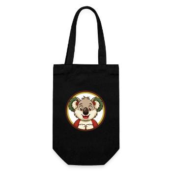 Koala Bunte Kawaii Cartoon Figur Clipart - Geschenkbeutel für Flaschen - Schwarz - Vorne