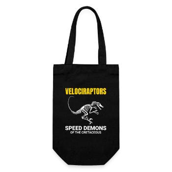 Velociraptor Dinosaur Dino Fossil Hunting - Gift Bag for Bottles - black - Front