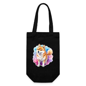 Shiba Inu Aquarelles - Sac à bouteille - noir - Devant