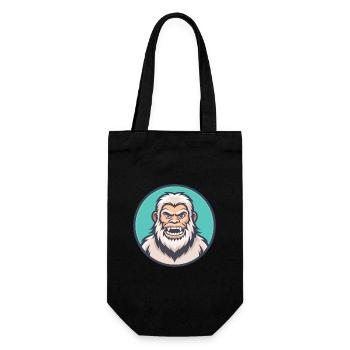 Yeti Kawaii Cartoon Character Animal Pet Face - Gift Bag for Bottles - black - Front