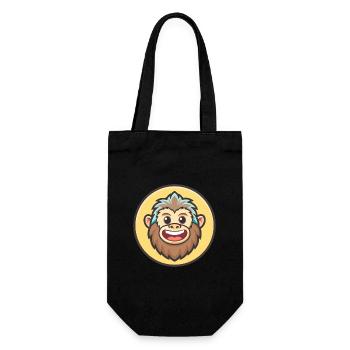 Yeti Kawaii Cartoon Character Animal Pet Face - Gift Bag for Bottles - black - Front