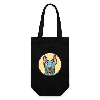 Bleu Thai Ridgeback Chien Race Drôle Dessin Animé Kawaii - Sac à bouteille - noir - Devant