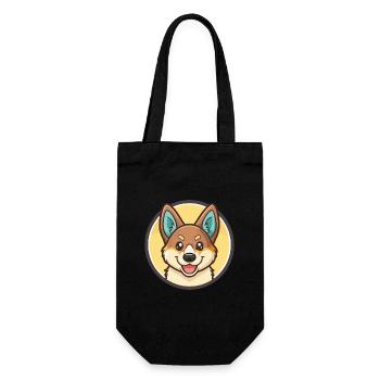 Dingo Dog Breed Cartoon Kawaii Clipart Animal Pet - Gift Bag for Bottles - black - Front