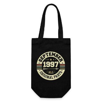 27. Geburtstag 1997 Legendär seit September 1997 - Geschenkbeutel für Flaschen - Schwarz - Vorne