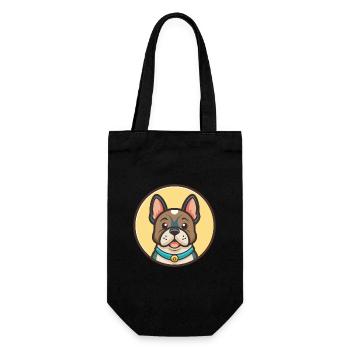 Gascon Saintongeois Chien Race Drôle Dessin Animé Kawaii - Sac à bouteille - noir - Devant