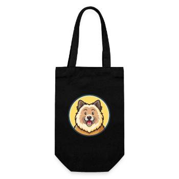 Himalaya-Schäferhund Hunderasse Karikatur Kawaii - Geschenkbeutel für Flaschen - Schwarz - Vorne