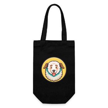 Maremmano Abruzzese Sheepdog Dog Breed Cartoon Pet - Gift Bag for Bottles - black - Front