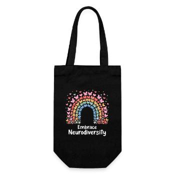 Umarme Neurodiversität - Geschenkbeutel für Flaschen - Schwarz - Vorne