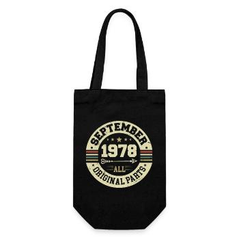 46th birthday 1978 Legendary since September 1978 - Gift Bag for Bottles - black - Front
