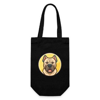 Presa Canario Chien Race Dessin animé Kawaii Clipart Animal de compagnie - Sac à bouteille - noir - Devant