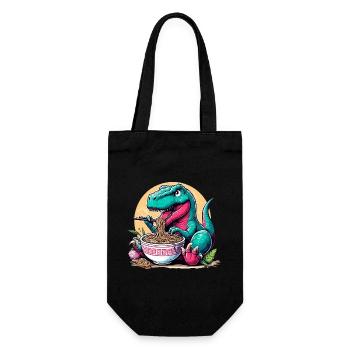 Mignon T-Rex Ramen Dino dinosaure cadeau - Sac à bouteille - noir - Devant