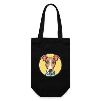 Rampur Windhund Hunderasse Cartoon Kawaii Clipart - Geschenkbeutel für Flaschen - Schwarz - Vorne
