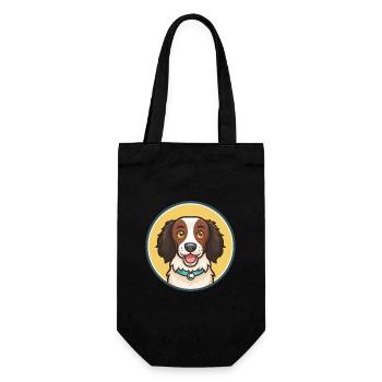 Stabyhoun Chien Race Dessin animé Kawaii Clipart Animal - Sac à bouteille - noir - Devant