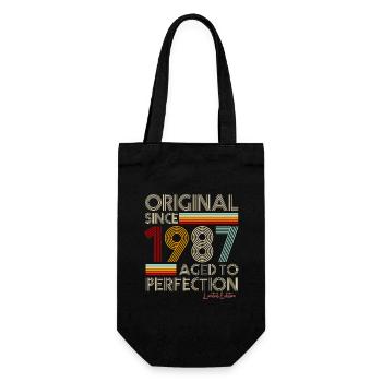1987 - Geschenkbeutel für Flaschen - Schwarz - Vorne