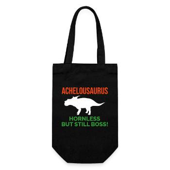 Achelousaurus Dinosaurier Dino Paläontologe Fossil - Geschenkbeutel für Flaschen - Schwarz - Vorne