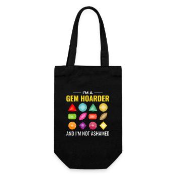 Crystal Collecting Rock Hunting Mineral Collector - Gift Bag for Bottles - black - Front