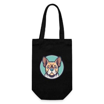 Braque Auvergne Dog Breed Cartoon Kawaii Clipart - Gift Bag for Bottles - black - Front