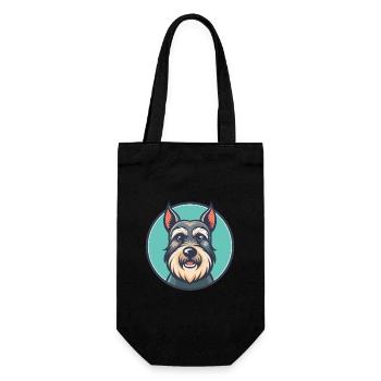 Cesky Terrier Hunderasse Cartoon Kawaii Clipart Haustier - Geschenkbeutel für Flaschen - Schwarz - Vorne