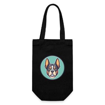 Braque Saint Germain Hunderasse Cartoon Kawaii Haustier - Geschenkbeutel für Flaschen - Schwarz - Vorne