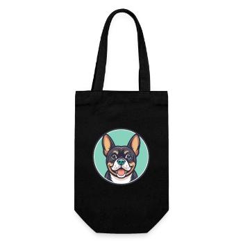 Cao De Castro Laboreiro Dog Breed Cartoon Kawaii - Gift Bag for Bottles - black - Front